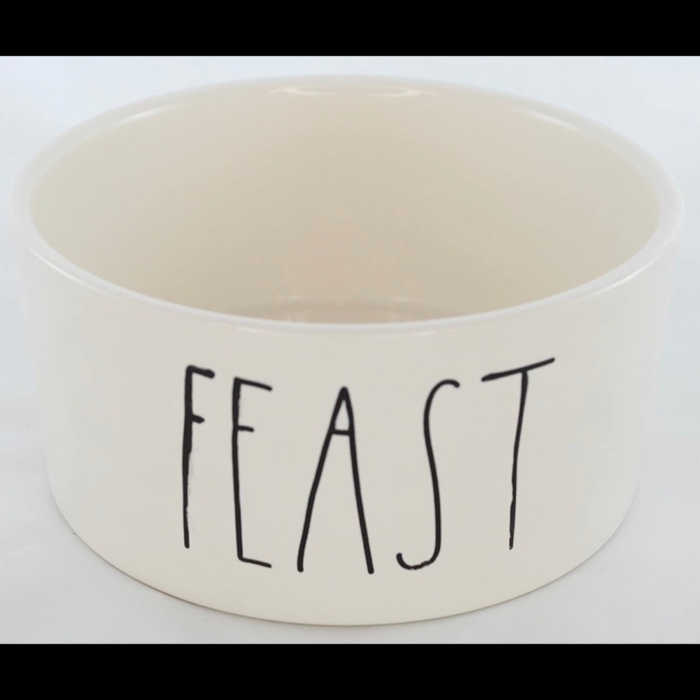RAE DUNN “Feast” Dog Bowl